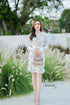 ORANGE JUICE Lace Embroidered Round Neck Dresses